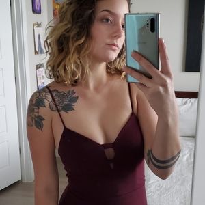 Merlot Fitted Evening Dress